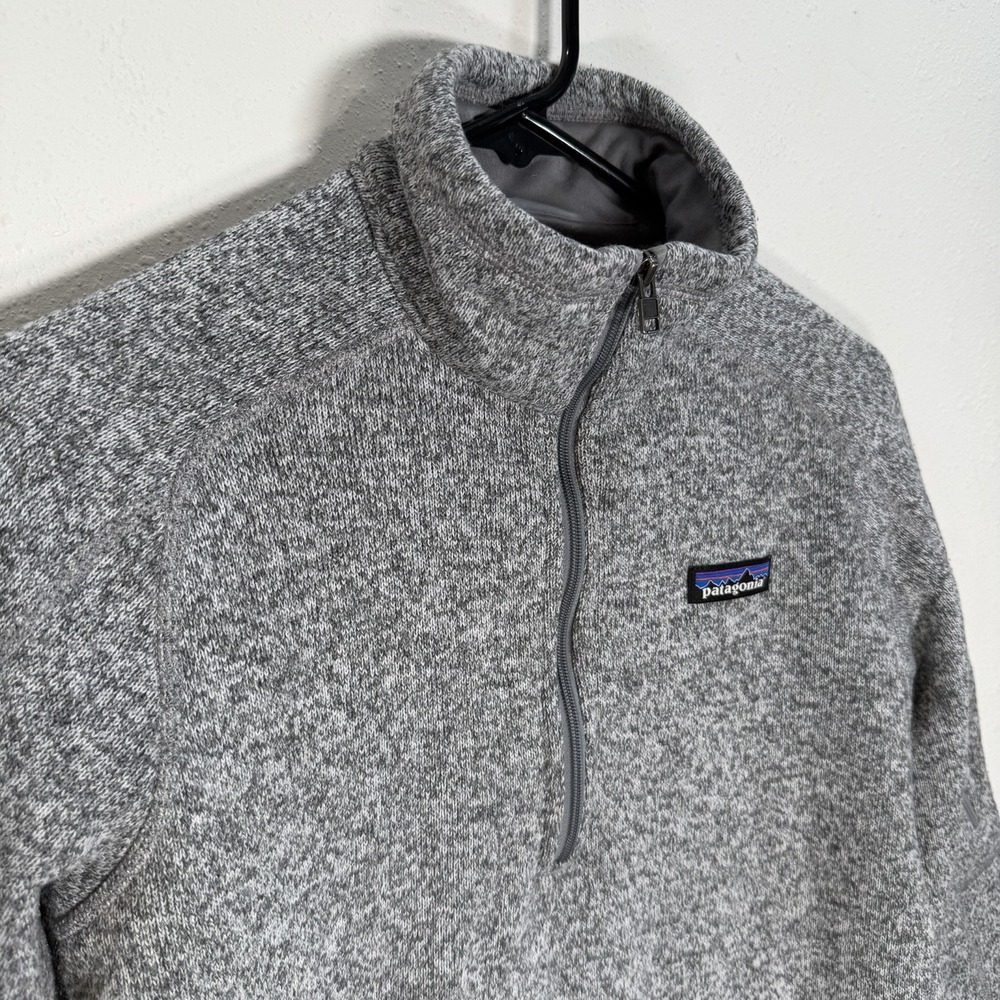 PATAGONIA Jacket Women's Better Sweater 1/4 Zip Pullover Fleece Gray Sz Medium